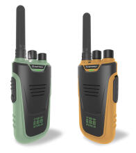 KIDYWOLF two-way radio set for kids and adults, green/orange, up to 6 km, KIDYTALK-GO