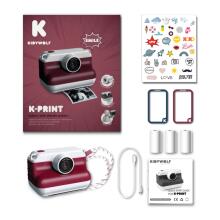 KIDYWOLF instant camera with thermal printing, red, K-PRINT-RD