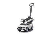 Ride-on car with handle - 668- rubber wheels PVC  - eco-leather - MERCEDES C63 - WHITE