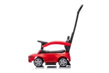 Ride-on car with handle - 668- rubber wheels PVC  - eco-leather - MERCEDES C63 - RED
