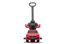 Ride-on car with handle - 668- rubber wheels PVC  - eco-leather - MERCEDES C63 - RED