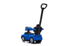 Ride-on car with handle - 668- rubber wheels PVC  - eco-leather - MERCEDES C63 - BLUE