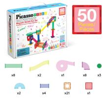 PICASSO TILES Magnetic Construction Set Marble Run 50 pcs, PTG50