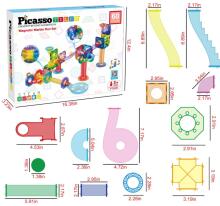 PICASSO TILES Magnetic Construction Set Marble Run 60 pcs, PTG60