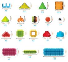 PICASSO TILES Magnetic Construction Set Building Blocks 75 pcs, PTE21