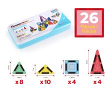 PICASSO TILES Magnetic Construction Set with Pencil Case 26 pcs, PN11