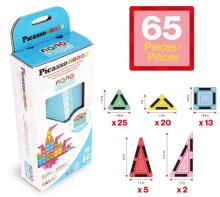 PICASSO TILES Magnetic Construction Set with Pencil Case 65 pcs, PN03