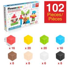 PICASSO TILES Magnetic Construction Set Magnetic Cubes 102 pcs, PMC102