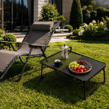 Tourist camping table 60x40 cm folding into a suitcase, black MultiGarden