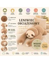 WOOPIE Weighted Plush Sloth Stress Relief Sensory Heavy Bear Cuddle Toy 65cm 1500g