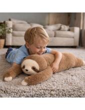 WOOPIE Weighted Plush Sloth Stress Relief Sensory Heavy Bear Cuddle Toy 65cm 1500g