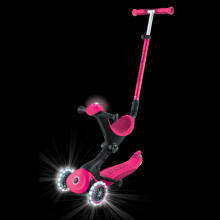 GLOBBER scooter Go Up Deluxe Flash Lights, fuchsia, 748-610