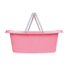 Beldray LA030450PNKFPEU7  Set Of Two Laundry Baskets, White/Pink