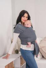 La Bebe™ Huggi Sling Merino Wool Graphite Cloud Art.291640 Woven Graphite Grey Merino Wool Baby Sling (470x54 cm)