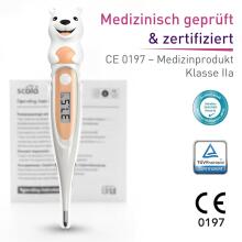 Bebe Basic Digital Thermometer with Flexible Tip Art.SC 44 Polar Bear   Digital thermometer with soft tip