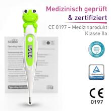BebBebe Basic Digital Thermometer with Flexible Tip Art.SC 44 Frog Digital thermometer with soft tip