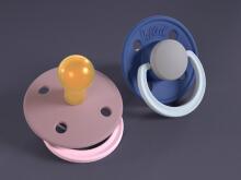 Rebael Round Latex Art.291998 Flamingo  Pacifier (nipple) made of 100% natural rubber 0-6 months (2 pcs.)