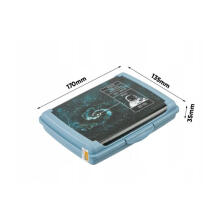 Food storage container deco-click-box mini 0.5L Carla &amp;quot;Cosmos&rdquo; 17x13x3.5cm blue