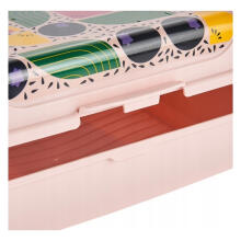 Food storage container deco-click-box midi 1L Carla &ldquo;Fruits&rdquo; 17x13x7cm pink