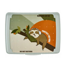 Food storage container deco-click-box mini 0.5L Carla &ldquo;Lazy Lui&rdquo; 17x13x3.5cm green