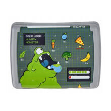 Food storage container deco-click-box mini 0.5L Carla &ldquo;Monster&rdquo; 17x13x3.5cm gray