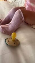 Rebael Natural Rubber Round Latex Art.292018 Powder  Pacifier (nipple) made of 100% natural rubber 0-6 months (1 pcs.)