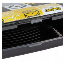 Food storage container deco-click-box mini 0.5L Carla &amp;quot;Minions Mosaic&amp;quot; 17x13x3.5cm black