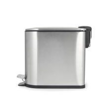 Beldray LA036683SSPEU7 Slimline D-Shaped Pedal Bin  5-Litre, Silver