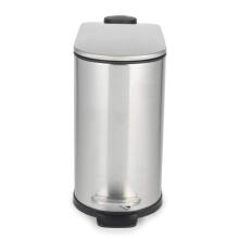 Beldray LA036683SSPEU7 Slimline D-Shaped Pedal Bin  5-Litre, Silver