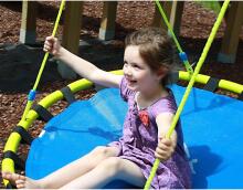 HUDORA Nest Swing Blue-Yellow 120 cm