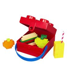 LEGO kaste ar rokturi sarkana