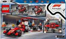 LEGO City F1 pit stop un pit crew ar Ferrari automašīnu