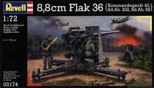 Revell Plastic Model 8,8 cm Flak 36 & Sd.Ah.202  1:72