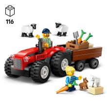 LEGO City Red Farm Tractor with Trailer & Sheep