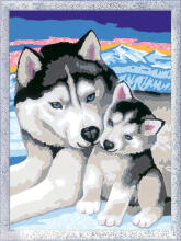 
Ravensburger Paint by Numbers Cute Huskies