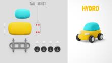 HEY CLAY Modeling Clay Eco Cars with Wheels