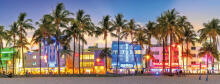 Ravensburger Panoramic Puzzle 1000 Pieces: Night Glow On Ocean Drive