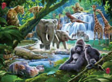 Ravensburger Puzzle 100 pc Jungle family