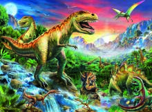 Ravensburger puzle 100 gab. Dinosauru laiks