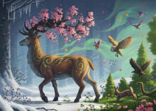Ravensburger Puzzle 1000 pc Deer of Spring 
