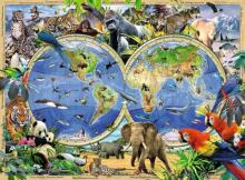 Ravensburger Puzzle 300 pc World Atlas with Animals