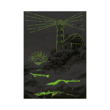 Dino Neon Puzzle 1000 pc Lighthouse on the island