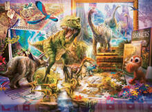 Ravensburger puzle 100 gab. Dinosauri bērnu istabā