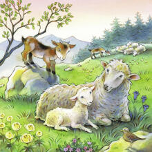 Ravensburger puzle 3x49 gabali Cuddle Time
