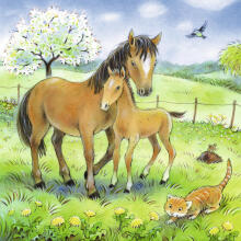 Ravensburger puzle 3x49 gabali Cuddle Time
