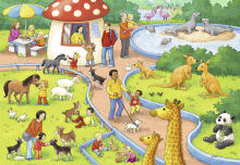 Ravensburger Puzzle 2x24 pc A Day at the Zoo