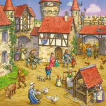 Ravensburger puzle 3x49 gabali Bruņinieku turnīrs