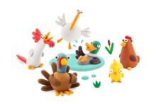HEY CLAY Modelling Clay 6 pcs: Farm Birds Selection 2