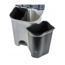Pedal bin for waste sorting 2x11L Torge 37.5x29.5x46 cm light silver