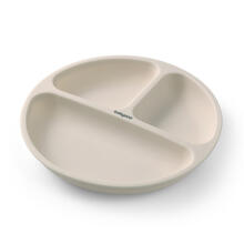 Silikona šķīvis 1482/04 beige + elastīgas karotes 1066 DĀVANĀ!